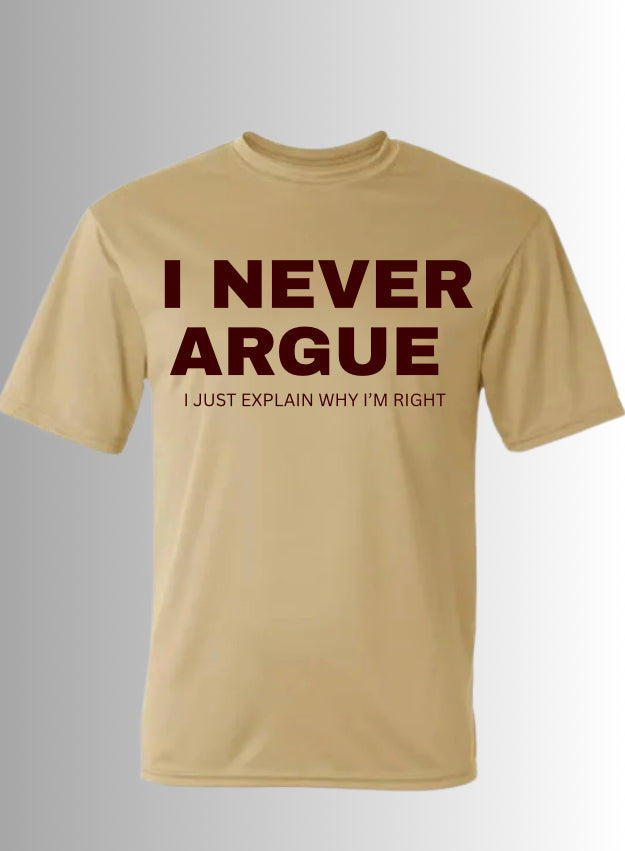 Don’t argue